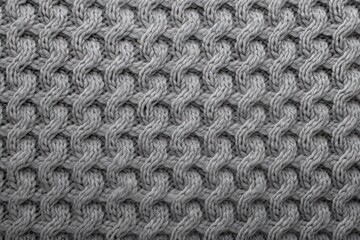 Poster - Background of gray knitted wool texture