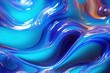 Transparent slime macro with neon gradient blue and ultraviolet abstract texture Kids toy