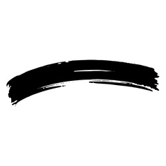 Poster - Black vector grunge paint brush stroke template. line brush grunge underline shapes