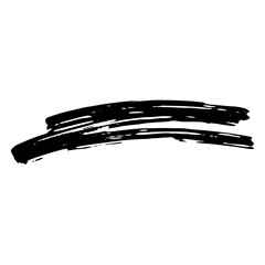 Poster - Black brush strokes. Vector paintbrush. Grunge design elements. Rectangle text boxes. Dirty distress texture banners. Ink splatters. Grungy painted objects.. line brush grunge underline shapes