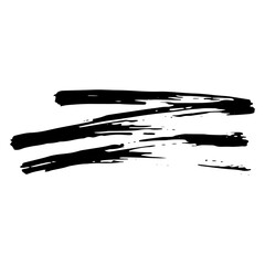 Poster - Black dry paint stains brush stroke. Dirty artistic vector design elements, boxes, frames for text, labels, logo. Hipster stickers, paintbrush grunge. line brush grunge underline shapes