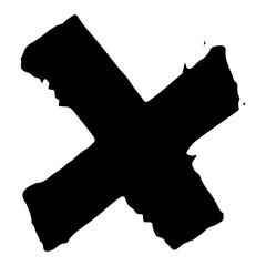 Poster - Black vector hand draw painted brush strokes. line brush grunge underline shapes