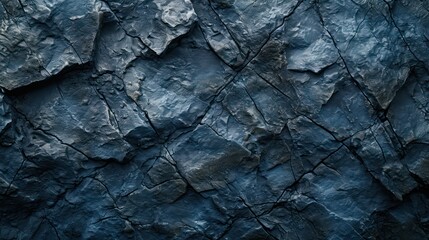 Wall Mural - Rock texture background. dark blue rough mountain surface. textured stone background with space for design