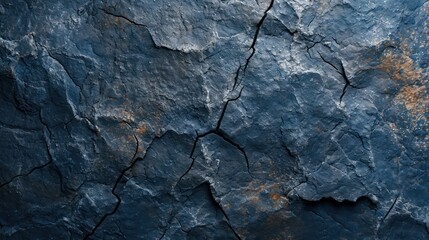 Canvas Print - Rock texture background. dark blue rough mountain surface. textured stone background with space for design