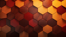 Geometric Wood Panel Wall With Cut-outs Backlit Background