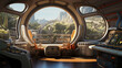 © BornHappy - A classic 1960sinspired spaceship interior with vintage nostalgia