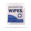 Antiseptic wipes vector isolated illustration