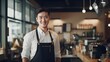Barista at a clean background for professional portraits , barista, clean background, professional portraits