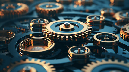 Fantastic 3D Rendering of a Series of Interconnected