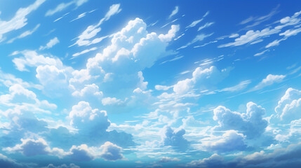 Wall Mural - panoramic sky on a sunny day