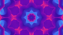 Abstract Kaleidoscope Background. Motion Graphics Pattern.  Futuristic Audiovisual Vj Seamless Loop. 4K Fractal Animation Footage