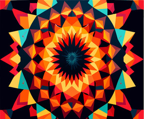 Poster - Kaleidoscope of shapes and patterns vektor icon illustation