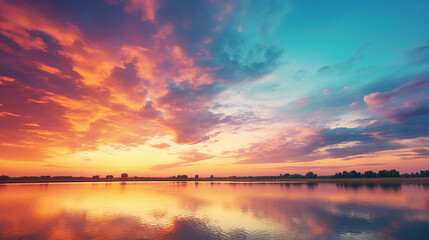 Wall Mural - beautiful sunset sky nature sky backgrounds