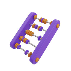 Poster - 3D Calculating Model Regular Math Practice. 3d illustration, 3d element, 3d rendering. 3d visualization isolated on a transparent background