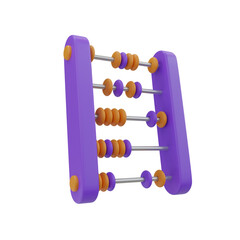 Poster - 3D Calculating Model Regular Math Practice. 3d illustration, 3d element, 3d rendering. 3d visualization isolated on a transparent background