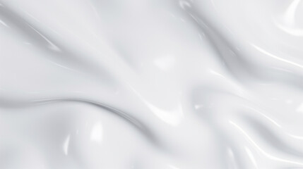 Wall Mural - White silk background with a smooth surface, background image of white liquid surface, Generative AI