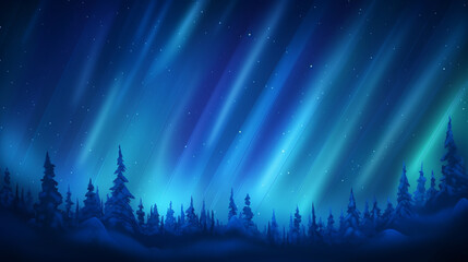 Wall Mural - stunning aurora borealis over a dark blue background, generative ai