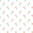 seamless pattern with peachy tulips 