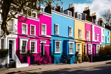 Canvas Print - street in the town country