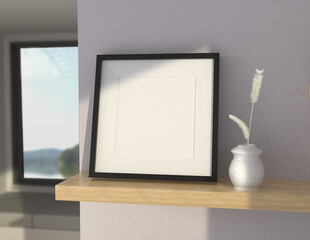 Poster - A simple and convenient frame mock up file. Picture frame mock up template.