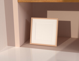 Poster - A simple and convenient frame mock up file. Picture frame mock up template.