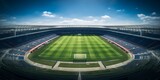 Fototapeta Sport - An aerial view of a soccer stadium
