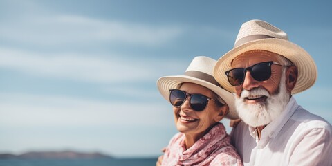 Sticker - Family vacation concept. photo of happy people on a summer background