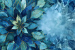 Green and Blue Floral Border