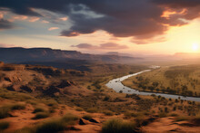 Red Dead Redemption 2 Theme Style Sunrise Nature Landscape