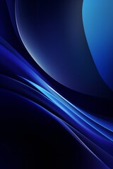 Wall Mural - dark blue abstract smooth dynamic background generative ai