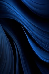 Wall Mural - Dark blue abstract smooth dynamic background Generative Ai