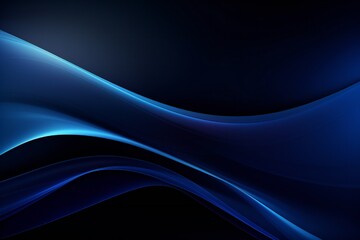 Wall Mural - dark blue abstract smooth dynamic background generative ai