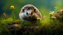 Hedgehog On The Grass