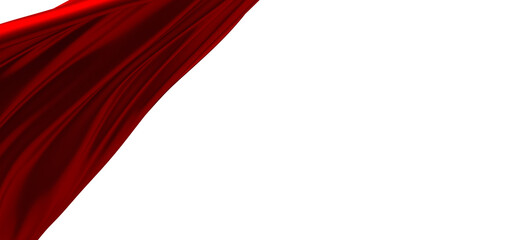 Wall Mural - Smooth and shiny red cloth 3D