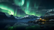Beautiful scenery, northern lights, lights in the sky