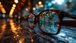 Glasses reflecting source code
