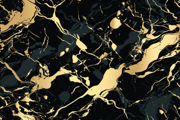 Black marble texture background with white curly veins. closeup surface granite stone texture for ceramic wall tile, flooring and kitchen design illustration