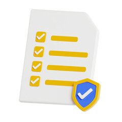 Poster - 3D Compliance Document Model Accuracy and Completeness. 3d illustration, 3d element, 3d rendering. 3d visualization isolated on a transparent background
