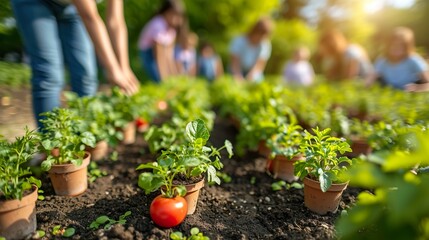 Sticker - person picking tomatoes