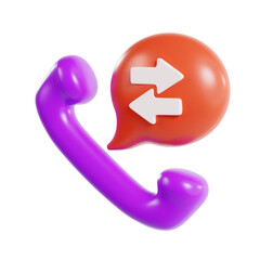 Aufkleber - 3D Direct Call Model Communication in Sales and Marketing. 3d illustration, 3d element, 3d rendering. 3d visualization isolated on a transparent background