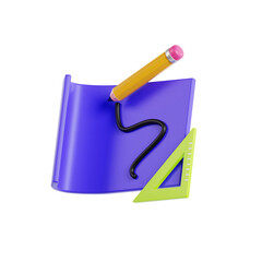 Poster - 3D Sketching Model Methods for Conceptual Design. 3d illustration, 3d element, 3d rendering. 3d visualization isolated on a transparent background