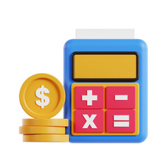 Poster - 3D Financial Calculation Model Mathematics Behind Financial. 3d illustration, 3d element, 3d rendering. 3d visualization isolated on a transparent background