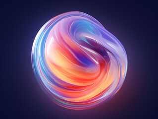 fluid colorfull abstract sphere