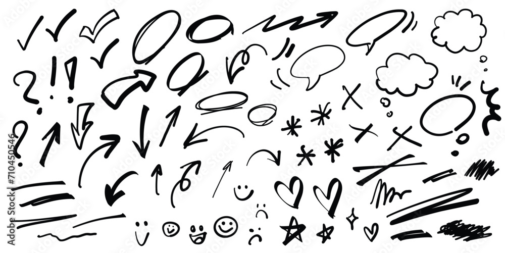 Decorative doodles sketch scribble hand drawn handmade pencil pen ...