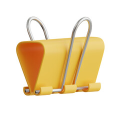 Poster - 3D Binder Clip Model Innovative Uses for Office and Home. 3d illustration, 3d element, 3d rendering. 3d visualization isolated on a transparent background