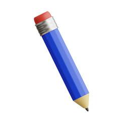 Poster - 3D Pencil Model Precision Drawing and Writing. 3d illustration, 3d element, 3d rendering. 3d visualization isolated on a transparent background