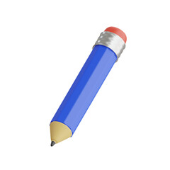 Poster - 3D Pencil Model Precision Drawing and Writing. 3d illustration, 3d element, 3d rendering. 3d visualization isolated on a transparent background