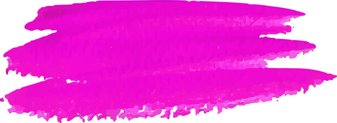 Wall Mural - Pink brush stroke watercolor illustration on transparent background.