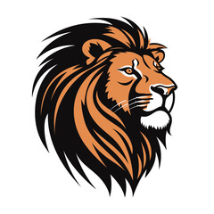 Wall Mural - Vector lion head mascot, face for logo, emblem, badges, labels template t-shirt design element