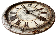 French Style Shabby Chic Clock On A Transparent Background